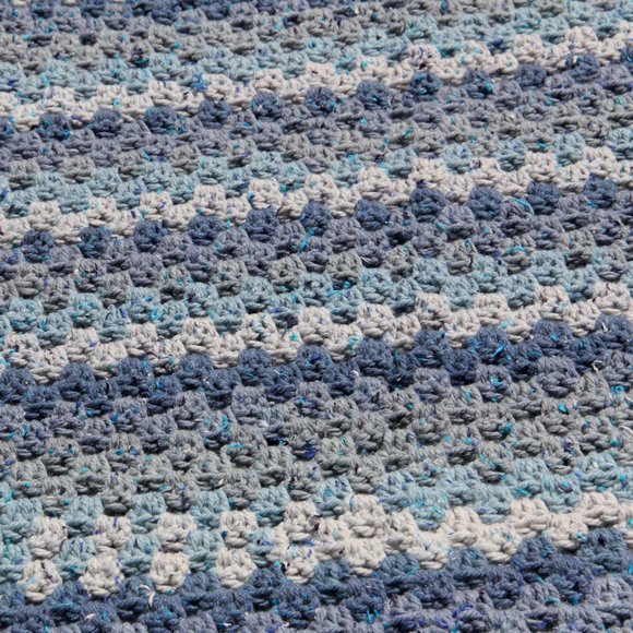 Granny Stripe Crochet Afghan Blanket Throw Baby Crib Cot New Ombre - Picture 3 of 6